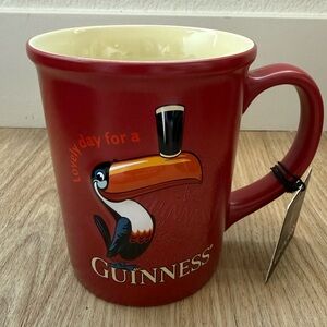 Guinness Toucan Red Ceramic Mug “Lovely Day for a Guinness” New with Tag